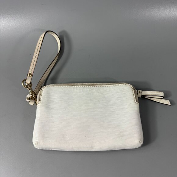Coach White Leather Wristlet - Picture 5 of 14